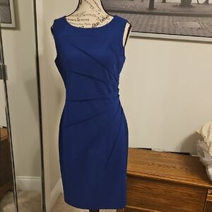 Calvin Klein Elegant Blue Sleeveless Dress